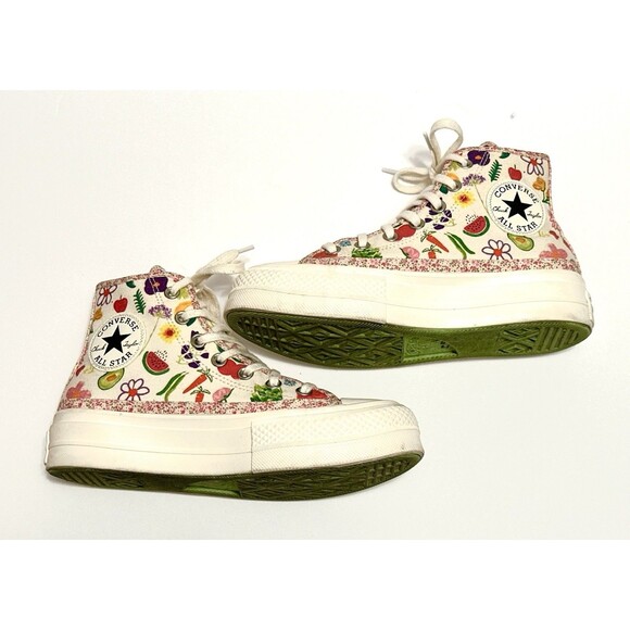 Converse Chuck Taylor Platform Womens 6.5 Shoe Canvas Egret Sneaker High A06063C - Picture 6 of 11